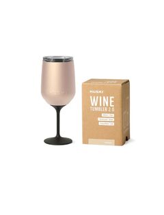 HUSKI WINE TUMBLER - PINK