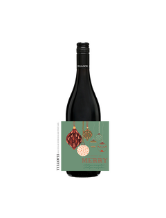 Personalised Wine Label - Christmas Baubles