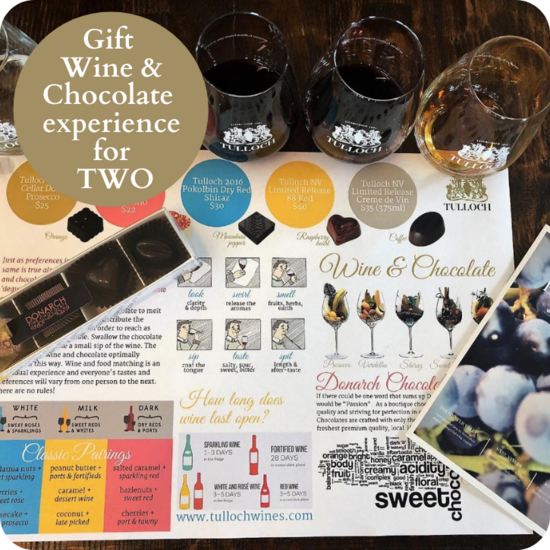 Gift Card Wine and Chocolate Tasting Experience for Two